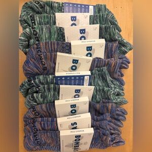 Bombas Striped Ankle Socks (10 Pairs) Size: L – Colors Sent Randomly